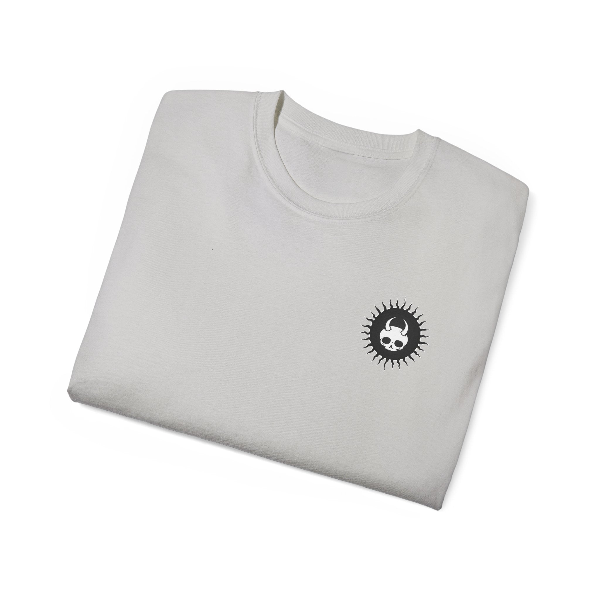 Live Among Demons - Unisex Cotton Tee (Back) - Damned Threads
